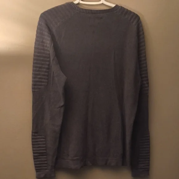 Jack & Jones CORE - Gray / Charcoal Zippered Crewneck Sweater Men's Medium - Picture 9 of 10